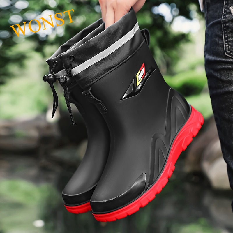 Men'S Shoes Water Resistant - WONST Men's Ankle High Thickened Fleece