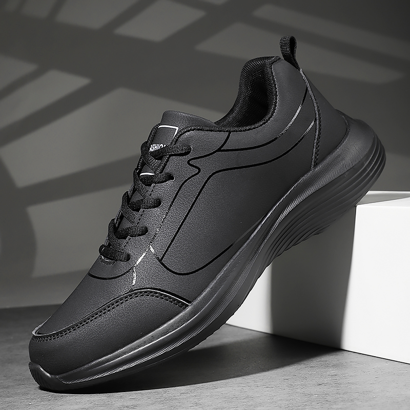 Men'S Shoes Water Resistant - Men Leather Breathable Sneakers Lightweight Non-slip